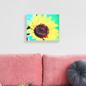 Zonnedag, een zonnebloem canvas afdruk (Insitu (Woonkamer))
