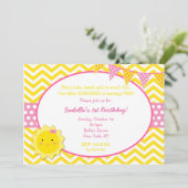 Zonnedag eerste verjaardag Uitnodigingen (Staand voorkant)