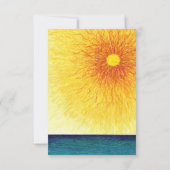 Zonnedag handgetrokken wenskaart (Achterkant)