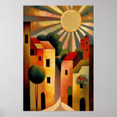 Zonnedag in de illustratie van de AI-kunstkleditie Poster (Voorkant)