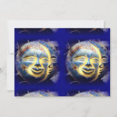 zonnedag / maangezicht uitnodiging (Voorkant)