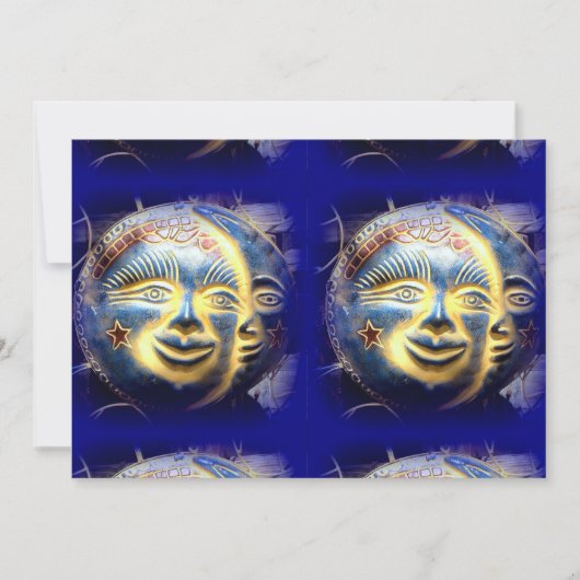 zonnedag / maangezicht uitnodiging (Voorkant)