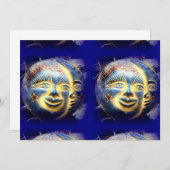 zonnedag / maangezicht uitnodiging (Voorkant / Achterkant)