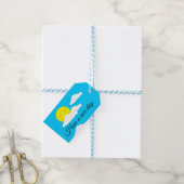 Zonnedag met Puffy Clouds Cadeaulabel (Met Touw)