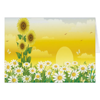 Zonnedag, zonnebloemen en bloemen