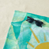Zonnedagen en zout-golven keukenhanddoek strandlaken (In situ)