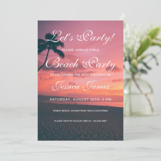 Zonnedagfeest uitnodiging (Staand voorkant)