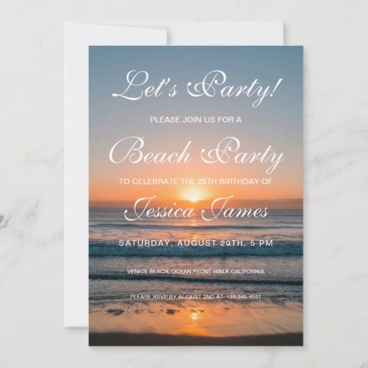 Zonnedagfeest uitnodiging (Voorkant)