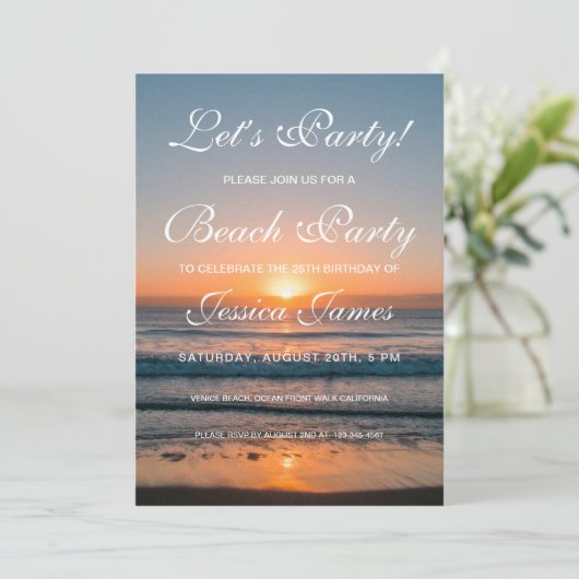 Zonnedagfeest uitnodiging (Staand voorkant)