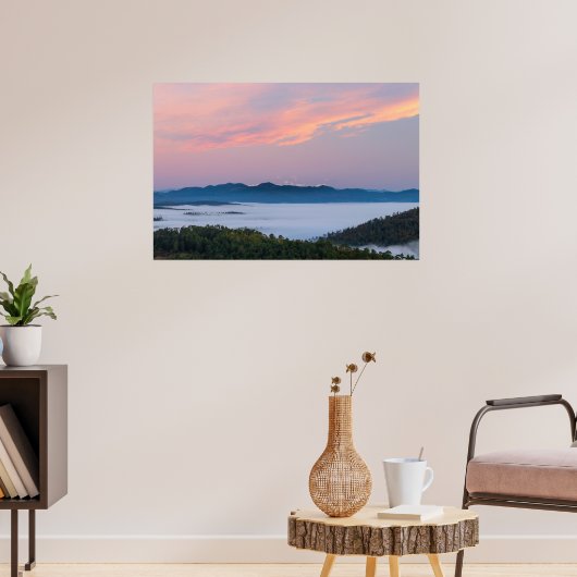 Zonnedagmist in Triglav, Slovenië Poster (Woonkamer 3)