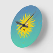 Zonnede met cirkelvormige lijnen ronde klok (Hoek)