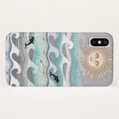 zonnedolfijngolven Case-Mate iPhone case (Achterkant (horizontaal))