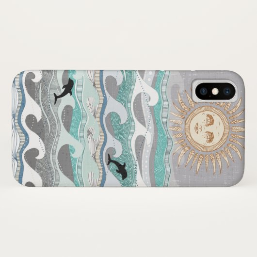 zonnedolfijngolven Case-Mate iPhone case (Achterkant (horizontaal))