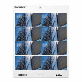 Zonnee achtergrondse verzendlabel (Full Sheet)