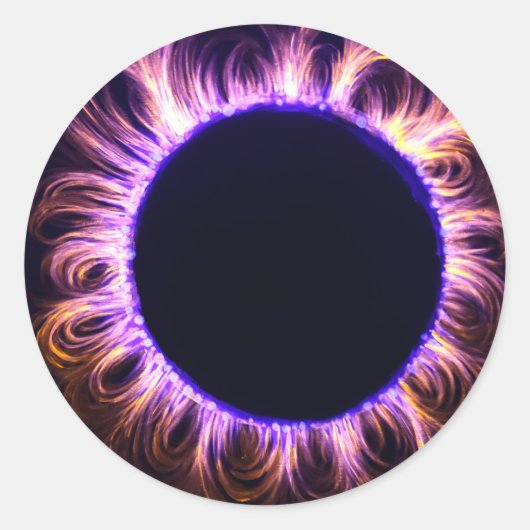 Zonneeclipse Ronde Sticker (Voorkant)
