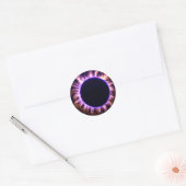 Zonneeclipse Ronde Sticker (Envelop)