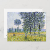 Zonneeffect onder de Poplars Claude Monet Briefkaart (Voorkant / Achterkant)
