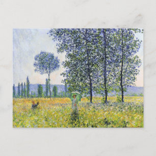 Zonneeffect onder de Poplars Claude Monet Briefkaart
