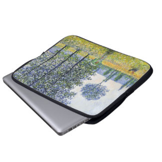 Zonneeffect onder de Poplars Claude Monet Laptop Sleeve