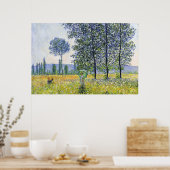 Zonneeffect onder de Poplars Claude Monet Poster (Keuken)