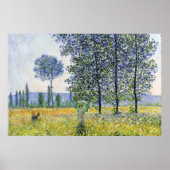 Zonneeffect onder de Poplars Claude Monet Poster (Voorkant)