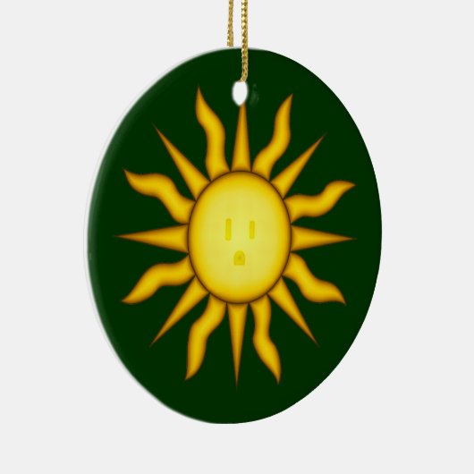 Zonneenergie Zon Glyph Ornament (Rechts)