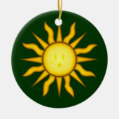 Zonneenergie Zon Glyph Ornament (Voorkant)