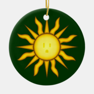Zonneenergie Zon Glyph Ornament