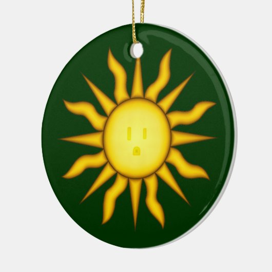 Zonneenergie Zon Glyph Ornament (Links)