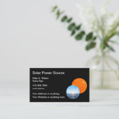 Zonneenergiediensten Glanzende Visitekaartjes (Staand voorkant)