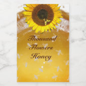 Zonnees, hONGEREN, RUNDVLEES, RUNDVLEES Voedselcontainer Etiket (Enkel label)