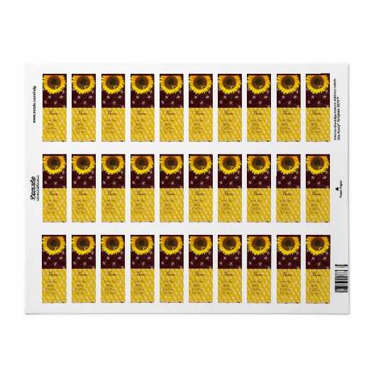 Zonnees, HONIJNEN, RUNDEREN, RUNDEREN Etiket (Full Sheet)