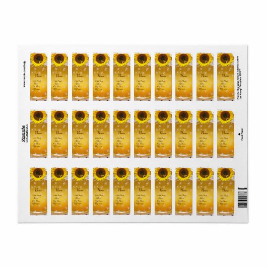 Zonnees, HONIJNEN, RUNDEREN, RUNDEREN Etiket (Full Sheet)