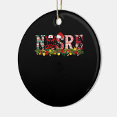 Zonnees Kerstkerst Stethoscoop Verpleegsters Xmas  Keramisch Ornament (Links)