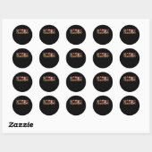 Zonnees Kerstkerst Stethoscoop Verpleegsters Xmas  Ronde Sticker (Vel)
