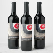 Zonneetiket voor abstracte waterverf wijn etiket (Flessen)