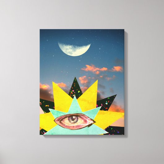 Zonnefantasie vol met sterren canvas afdruk (Voorkant)