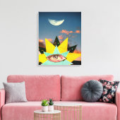 Zonnefantasie vol met sterren canvas afdruk (Insitu (Woonkamer))