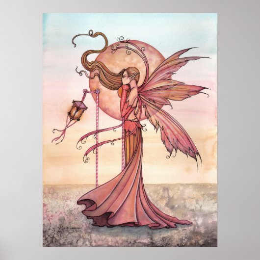 Zonnefee Fantasie Kunstprint Poster (Voorkant)