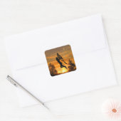 zonnefee vierkante sticker (Envelop)