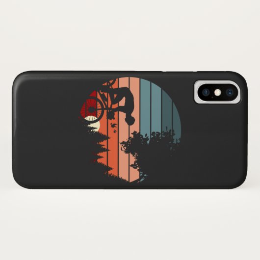 zonnefietser in het heuvelgebergte Case-Mate iPhone case (Achterkant (horizontaal))