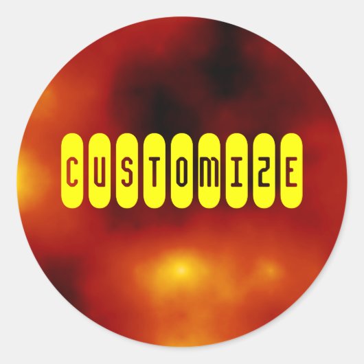 Zonneflats - Sjabloon Ronde Sticker (Voorkant)