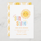 Zonnefoto-geboorteaankondiging (Voorkant / Achterkant)