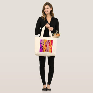 Zonnefragment abstract geometrisch grote tote bag