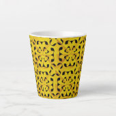 Zonnefragment abstract geometrisch latte mok (Voorkant)