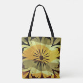 Zonnefragment abstract geometrisch tote bag (Achterkant)