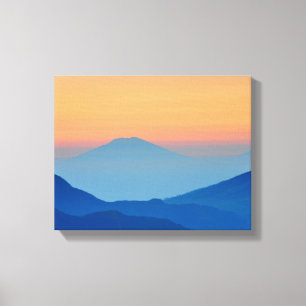 Zonnegebergte Abstract landschap Canvas Afdruk