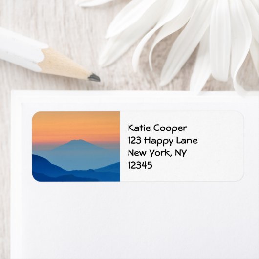 Zonnegebergte Abstract landschap Etiket (Insitu)