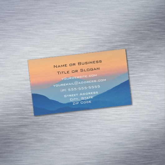 Zonnegebergte Abstract landschap Visitekaartje Magneet (Voorbeeld)