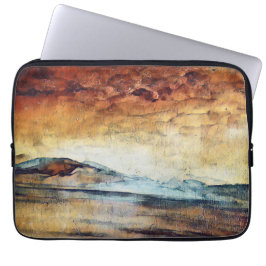 Zonnegebergte in de Waterverf Laptop Sleeve